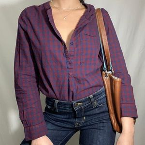 Womens gingham tunic size XS fits like M